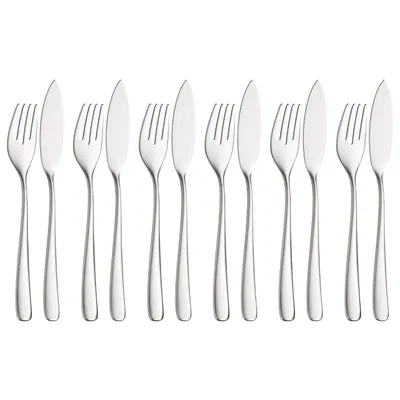 Produktbild von WMF 2 Stück a 1 Stck. Fischbesteck-Set Vision , 12-teilig 3201002367 / 1271356336 + Geschenk + Spende