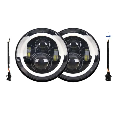 Image de Phares à LED, feux de route/croisement, conduite automatique à LED, jaune