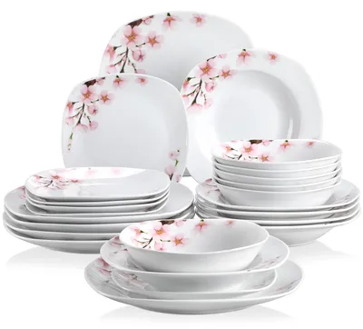 Image de Service de vaisselle en porcelaine, pour 12 couverts, 24 pièces