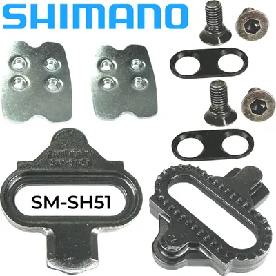 Produktbild von Shimano SPD MTB Pedal Cleats Set SM-SH51 schwarz (mit Gegenplatte)