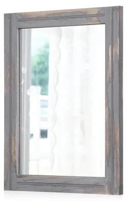 Image de Miroir mural rectangulaire en bois, décoratif