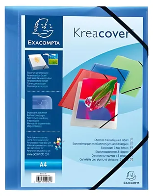 Produktbild von EXACOMPTA Eckspannermappe Kreacover DIN A4 PP blau