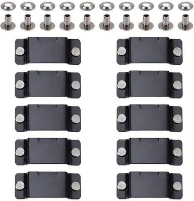 Produktbild von Metallischer Riemenhalter für Werkzeughandschuhe - 10 Stück - Schwarz - Einfache Montage