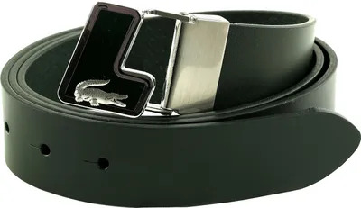 Produktbild von LACOSTE Leder Gürtel Plain Leather Belt W130 Sinople dunkelgrün