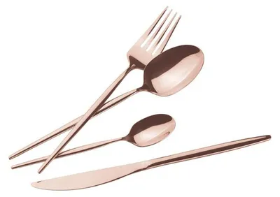 Produktbild von Berlinger Haus Besteck-Set 24-teilig - Edelstahl mit Spiegelglanz und Rose Gold PVD-Beschichtung - Messer, Gabeln, Löffel und Teelöffel - Elegantes Design mit Geschenkbox