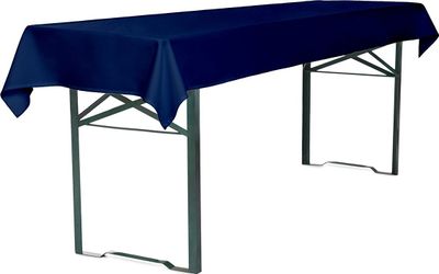 TexDeko Tischdecke für Bierzeltgarnitur 100x250cm, waschbar (Dunkelblau)