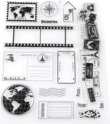 Obrázok produktu pre Silikónové pečiatky, priehľadné pečiatky fotoalbum Dekoračné karty karty pre výrobu DIY Scrapbooking dekorácie Škola Home