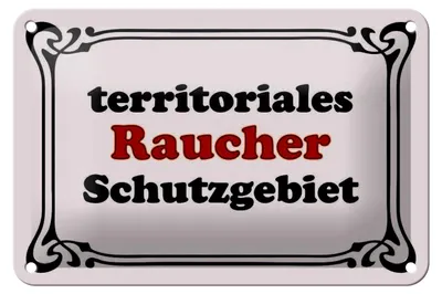 Produktbild von Blechschild Hinweis 18x12cm Raucher Schutzgebiet
