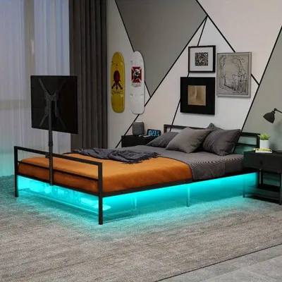 Produktbild von Etagenbett und Ausziehtischbett - 3 Schlafplätze - Metallbett - Platzsparendes Gestell mit Sicherheitsgitter
