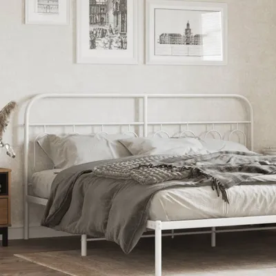 Produktbild von Design Kopfteil Metall Weiß 183 cm, Kopfteile 2024 Neu