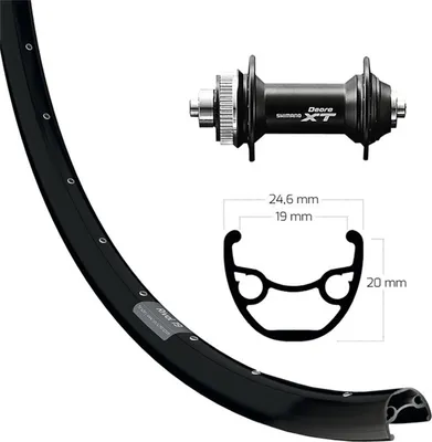 Produktbild von Bike-Parts Laufrad|Vorderrad 29 Zoll Deore XT Centerlock schwarz Schnellspann...