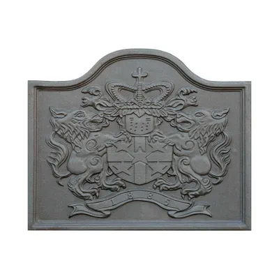 Immagine prodotto di Piastra per caminetto in ghisa decorata con il motivo LÖWE CM. 55 × 45 H SP. 2 cm DS