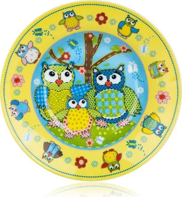 Produktbild von tiefer Teller 20cm Eule aus Keramik