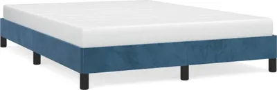 Obrázok produktu pre vidaXL Rám postele bez matraca tmavomodrý 140x200 cm zamat