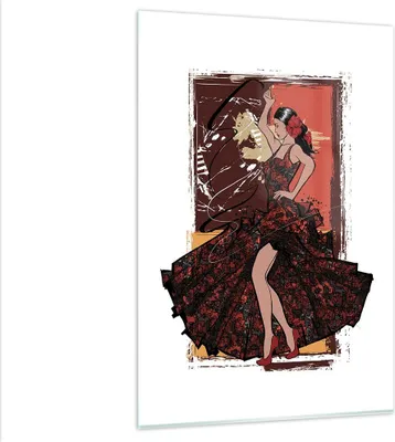 Produktbild von Bilder auf glas - Einteilig - Tanz Tänzer - 80x120cm - Glasbilder - Wandbilder - Bilder - Kunstdruck - zum Aufhängen bereit - Wanddekoration aus Glas - Glas Bilder - Wandbild auf Glas - GPA80x120-4123