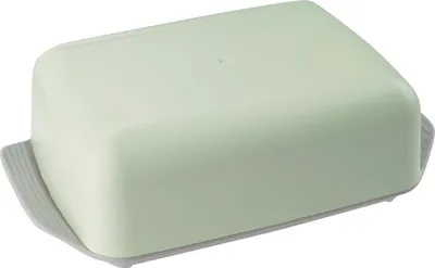 Immagine prodotto di Piatto per burro Fackelmann ECO, piatto ecologico per burro fresco, scatola per burro sostenibile e moderna, piatto per burro di alta qualità con coperchio (colore: grigio/verde)
