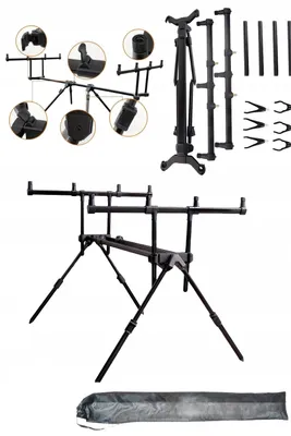 Produktbild von RUMPOL Karpfen Rod Pod für 4 Ruten – Stabil & Verstellbar
