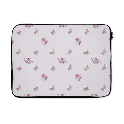 Produktbild von MuchoWow® Laptop Hülle 14 ZollMuster - Rosen - Blumen Laptoptasche - Laptoptasche - Stoßsicher - Schutzhaube