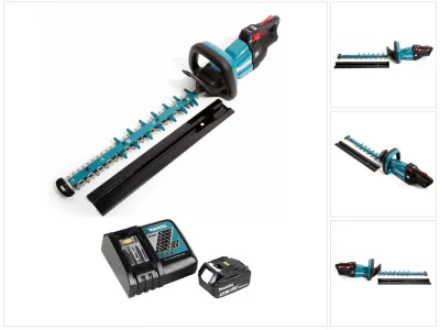 Obrázek produktu pro Akumulátorové nůžky na živý plot Makita DUH 502 RT1 18V 50cm + 1x akumulátor 5,0 Ah + nabíječka