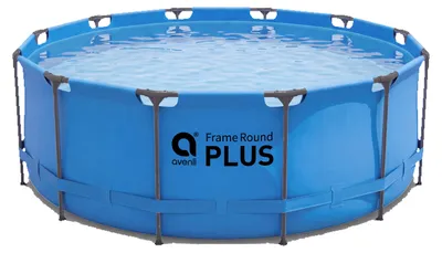 Produktbild von Avenli Frame Plus Pool 366 x 122 cm, Aufstellpool rund, Stahlrahmenpool ohne Pumpe, blau