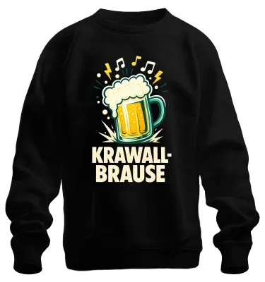 Obrázok produktu pre Krawall – Pohár na pivo, hudba, párty, festival, zábava, pitie, mikina, pulóver, čierna, 3XL