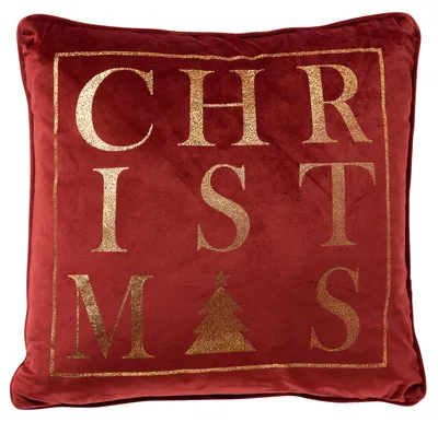 Produktbild von Textino Kissenbezug Christmas 45x45 cm Rot