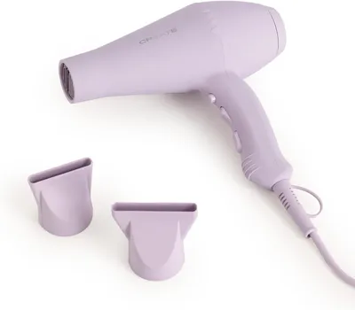Produktbild von Haartrockner Violett 2100W AC-Motor, 3 Temperaturen, 2 Luftgeschwindigkeiten, Kühlfunktion, 2 Düsen für schnelles und professionelles Trocknen