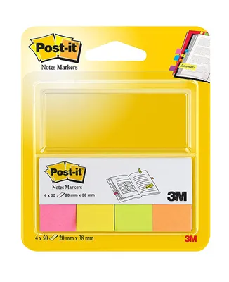 Obrázok produktu pre Samolepiace fixky Post-it® Notes, rôzne farby 4x 50 prúžkov
