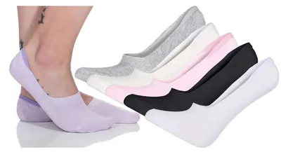 Produktbild von 6 Paar Damen Füßlinge Ballerina Unsichtbare Sneaker Sport Socken mit Rutschfest Silikon, 6 Paar, Mix/35-38