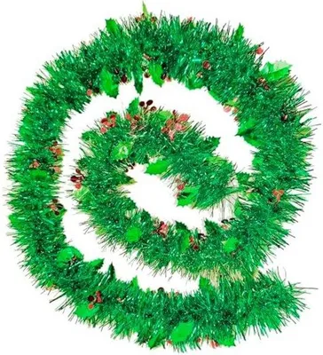 Image de Girlande de Noël avec des baies rouges - 18 mètres