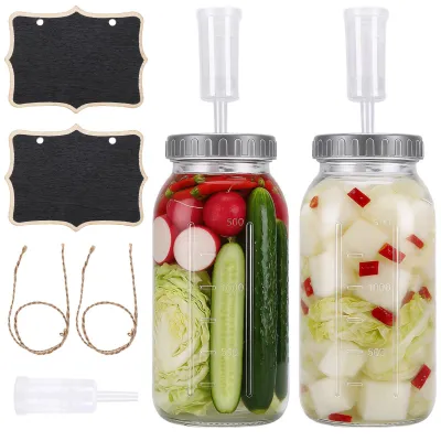 2er-Set Fermentiergläser 2L mit Gärspund