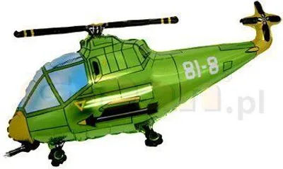 Image de Ballon hélicoptère - hélicoptère vert - 60 cm