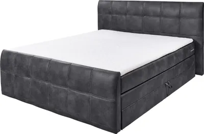 Produktbild von Funktionspolsterbett ASPEN B1 Boxspringbett Doppelbett Polsterbett Schlafzimmer 180 x 200 cm grau
