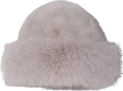 Produktbild von Wintermütze für Damen dick flauschig Kunstfell Wärmespeicherung winddicht im Mongolei-Stil ohne Krempe einfarbig für den Außenbereich Radfahren Skifahren-Grau