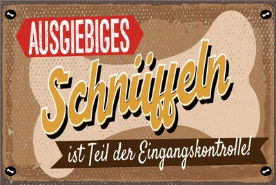 Produktbild von vianmo Holzschild 12x18 cm Eingangskontrolle Schnüffeln