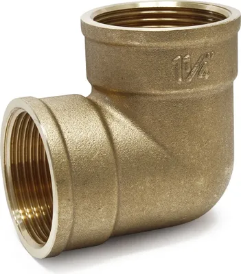 Produktbild von Mosadzné koleno 90° s vnútorným závitom 2x 39,59 mm (1 1/4") na pripojenie potrubia