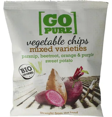 Productafbeelding van Go Pure Chips Groente (90 gr)