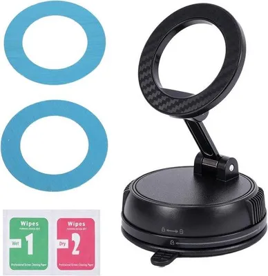 Produktbild von Magnet-Telefonhalter Auto - Vakuumsauger mit N52 Magneten - 360 Grad Drehung - ShopFlot