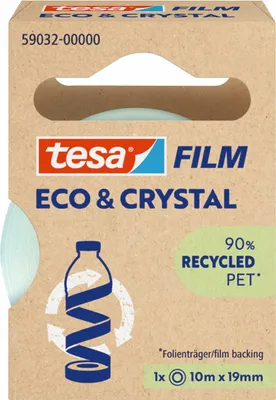 Productafbeelding van 10x tesa® 59032-00000-00 Klebefilm PET Eco & Crystal - 19mm x 10m, kristallklar