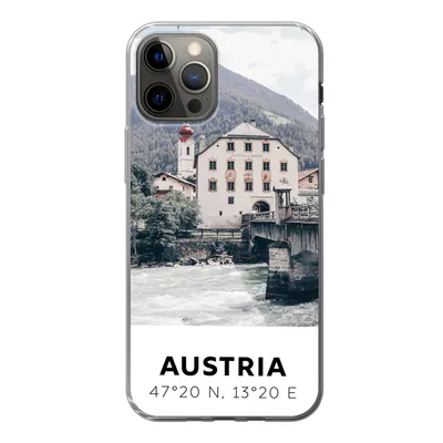 Produktbild von MuchoWow® Handyhülle Schutzhülle Hülle für iPhone 12 Pro Österreich - Wasser - Alpen Silikon Softcase Handy Hülle - Abdeckung