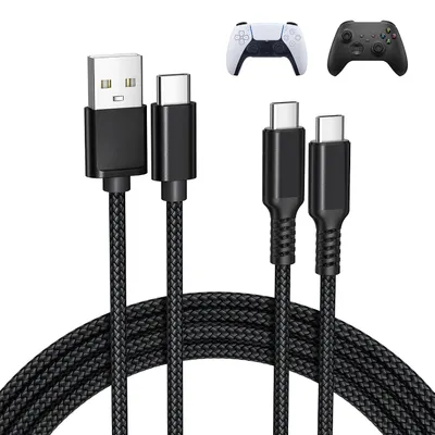 Zdjęcie produktu dla Ładowarka - kompatybilna z PlayStation 5 - kabel USB A do Type C - do kontrolera