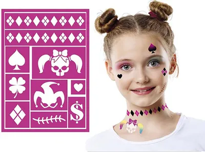 Immagine prodotto di Guirca Pericoloso Stencil per il trucco dei bambini 14x20 cm Taglia unica