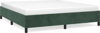 Produktbild von Bettgestell ohne Matratze Dunkelgrün 180x200 cm Samt