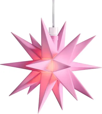 Produktbild von Stern 18 Zacken rosa 12 cm Batteriefach innen/außen