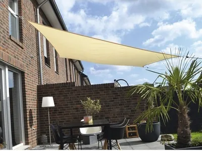 Obrázek produktu pro Sluneční plachta s ochranou proti UV, PES 200 g/m², slonová kost 300x400 cm