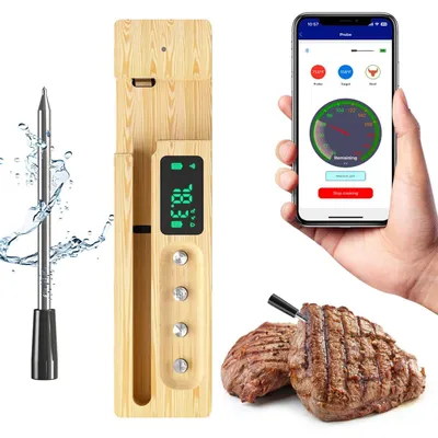 Bluetooth-Fleischthermometer, drahtlos, IP68, App-Steuerung, 200 m Reichweite