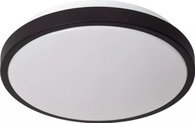 Immagine prodotto di Plafoniera LED rotonda DASHER bianco e nero 12W, bianco caldo 700 lm, plastica, dimensioni: 8,5 x 29,3 x 29,3 cm, IP44, Lucide