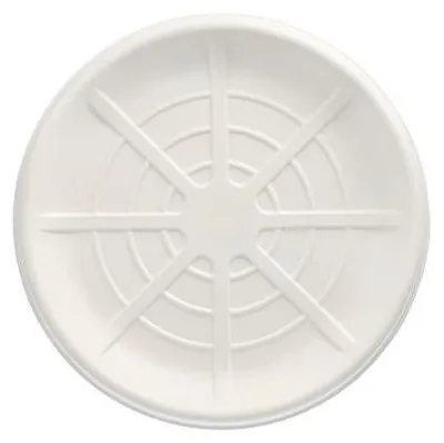 Produktbild von 50 Servierplatten, Zuckerrohr "pure" rund Ø 35 cm weiss für Meeresfrüchte