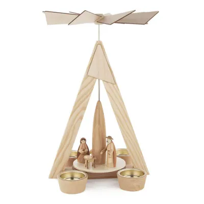 Produktbild von Teelichtpyramide Christi Geburt natur BxHxT 20x29x20cm NEU