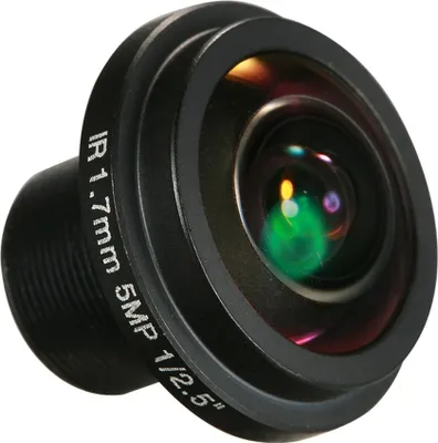 Produktbild von Denash 1,7-mm-Fisheye-Objektiv, 5-MP-Weitwinkel-CCTV-Kameraobjektiv, M12-Montage, Einfache Installation, HD-Bild, Kostengnstig, 180-Panoramablick